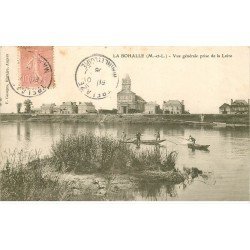 carte postale ancienne 49 LA BOHALLE. Pêcheurs au Frappé de l'eau 1905