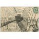 carte postale ancienne 49 LES PONTS-DE-CE. Catastrophe 1907. Le Tablier du Pont détruit. Locomotive à l'eau