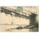 carte postale ancienne 49 LES PONTS-DE-CE. Catastrophe 1907. Une heure après l'accident. Train et rail à l'eau