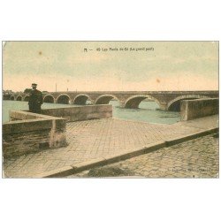 carte postale ancienne 49 LES PONTS-DE-CE. Grand Pont