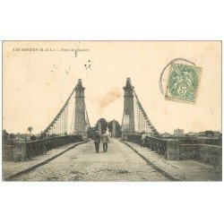 carte postale ancienne 49 LES ROSIERS. Pont des Rosiers aimé 1907