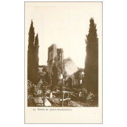 carte postale ancienne 49 SAINT-MAXENCEUL. Ruines et Cimetière