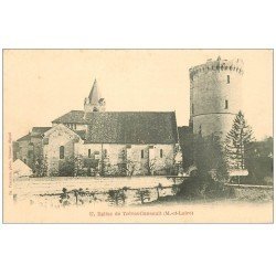 carte postale ancienne 49 TREVES-CUNEAULT. L'Eglise vers 1900