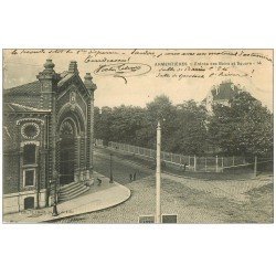 carte postale ancienne 59 ARMENTIERES. Entrée des Bains et Square 1906