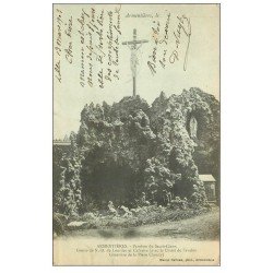 carte postale ancienne 59 ARMENTIERES. Grotte et Calvaire 1903 Paroisse du Sacré-Coeur