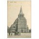 carte postale ancienne 59 AUCHEL. L'Eglise 1910 animation