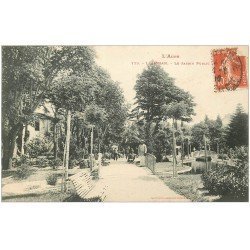 carte postale ancienne 11 LEZIGNAN. Le Jardin Public 1910