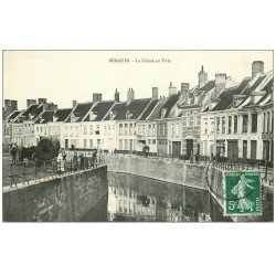 carte postale ancienne 59 BERGUES. La Colme en Ville 1908