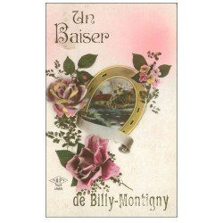 carte postale ancienne 59 BILLY-MONTIGNY. Fantaisie avec fer à Cheval