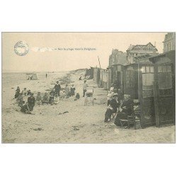 carte postale ancienne 59 BRAY-DUNES. Sur la Plage vers la Belgique 1915