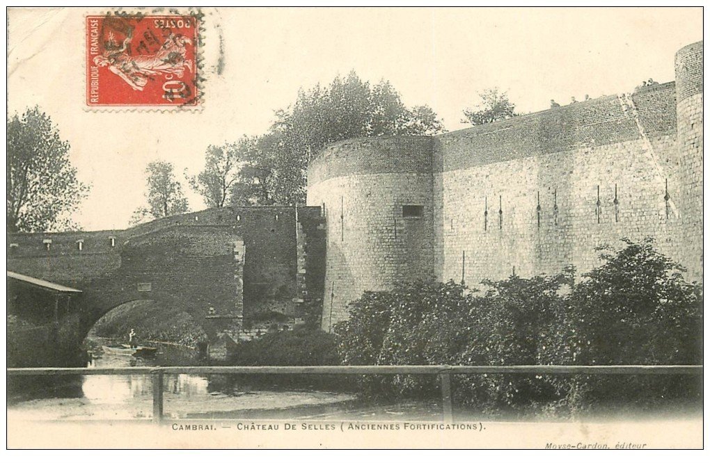 carte postale ancienne 59 CAMBRAI. Château de Selles 1908