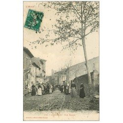 carte postale ancienne 11 LEZIGNAN. Rue Barbès 1911