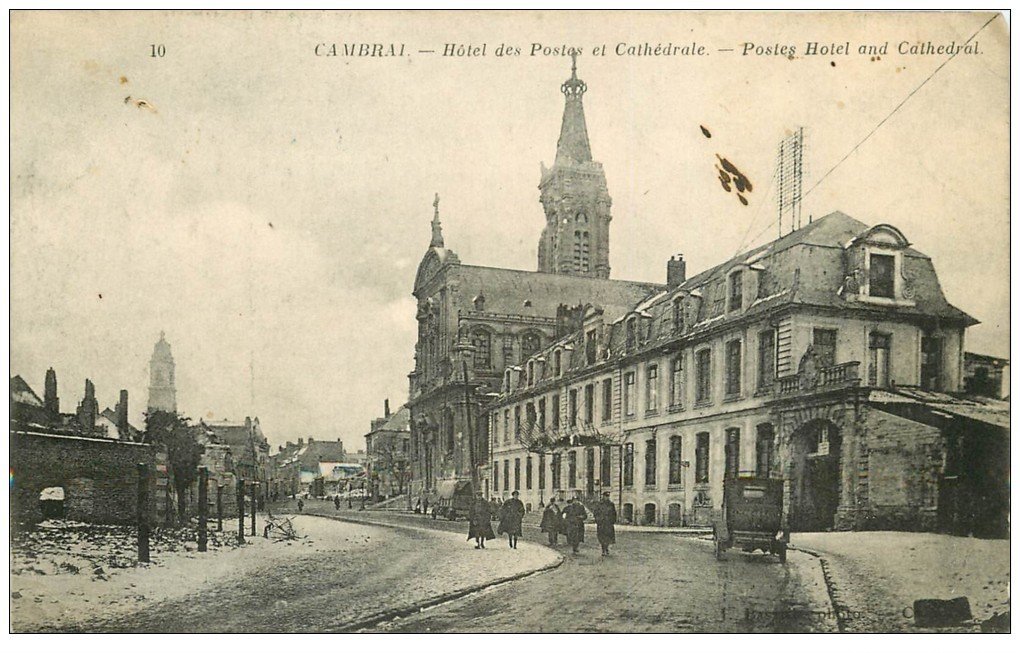Tirage Vintage Cathédrale Notre-Dame De Cambrai, Circa 1870 - Format 18x10,5 Cm - Original