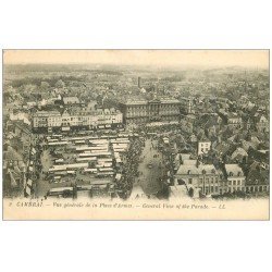 carte postale ancienne 59 CAMBRAI. Marché Place d'Armes 1920