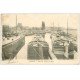 carte postale ancienne 59 CAMBRAI. Péniches dans le Port vue du Canal 1903