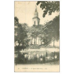 carte postale ancienne 59 CAMBRAI. Square Saint-Géry animé 1905