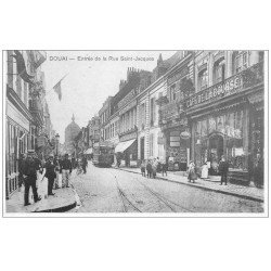 carte postale ancienne 59 DOUAI. Café de la Bourse Rue Saint-Jacques