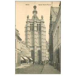 carte postale ancienne 59 DOUAI. Eglise Saint-Pierre animation