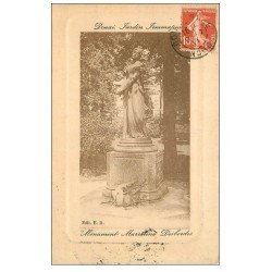 carte postale ancienne 59 DOUAI. Jardin Jemmapes Monument Desbordes 1911