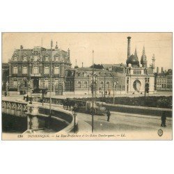 carte postale ancienne 59 DUNKERQUE. Attelage Sous-Préfecture et Bains Dunkerquois 1916