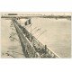 carte postale ancienne 59 DUNKERQUE. Concours de Pêche au Carreau ou Carrelet 1915. Pêcheurs sur la Jetée