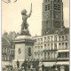 carte postale ancienne 59 DUNKERQUE. Lot 5 Cpa. Statue Jean-Bart, Beffroi, Place République, Port, Eglise et Bassin du Commerce