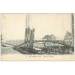 carte postale ancienne 59 ESTAIRES. Pont de la Meuse