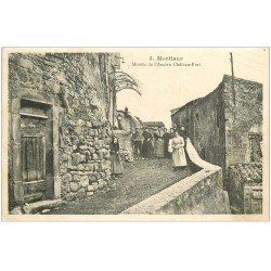 carte postale ancienne 11 MONTLAUR. Montée Ancien Château-Fort