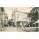 carte postale ancienne 11 MONTOLIEU. Place de la Liberté 1916. Magasin Machines à coudre et Bicyclettes