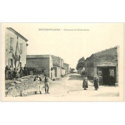 carte postale ancienne 11 MOUSSOULENS. Avenue de Ventenac. Carte Notice