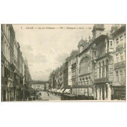 carte postale ancienne 59 LILLE. La Rue Nationale