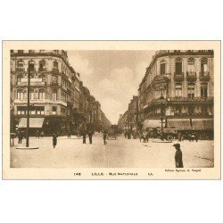 carte postale ancienne 59 LILLE. Rue Nationale magasin Félix Potin