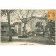 carte postale ancienne 11 MOUTHOUMET. La Place 1921. Grand Café Miailhe et Hôtel Marty