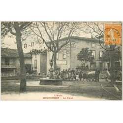 11 MOUTOUMET. La Place 1921. Grand Café Miailhe et Hôtel Marty