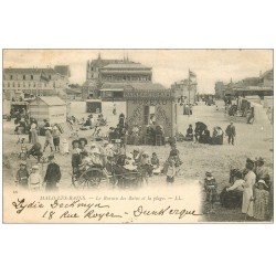 59 MALO-LES-BAINS. Le Bureau des Bains. Location de costumes de bains au Kursaal et ballade en Carriole vers 1900