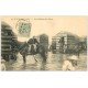 carte postale ancienne 59 MALO-LES-BAINS. Les Cabines de Bains tirées par des Chevaux 1905. Métiers de la Mer