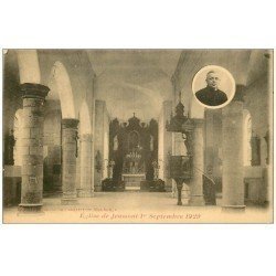 carte postale ancienne 59 JEUMONT. L'Eglise et son Curé 1930