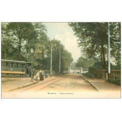 carte postale ancienne 59 MAUBEUGE. Tramway Porte de Baval 1907
