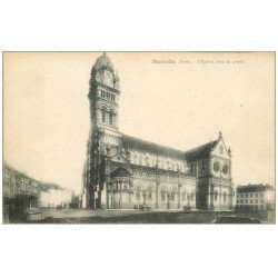carte postale ancienne 59 MERVILLE. L'Eglise 1917
