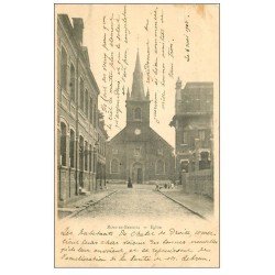 carte postale ancienne 59 MONS-EN-BAROEUL. L'Eglise 1904. Baroeuil