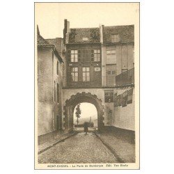 carte postale ancienne 59 MONT-CASSEL. Porte de Dunkerque affiche Bénédictine