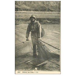59 NORD. Pêcheur des Côtes avec filets. Métiers de la Mer