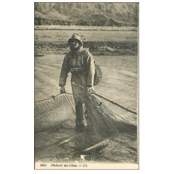 carte postale ancienne 59 NORD. Pêcheur des Côtes avec filets. Métiers de la Mer