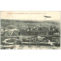 carte postale ancienne 11 NARBONNE. Aviateur Védrines sur Aéroplane 1911