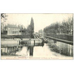 carte postale ancienne 59 ROUBAIX. Embranchement Canal de Tourcoing 1907