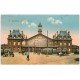carte postale ancienne 59 ROUBAIX. La Gare 1935. Tramway "" Bijoux Fix ""