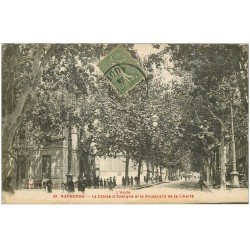 carte postale ancienne 11 NARBONNE. Caisse d'Epargne Boulevard de la Liberté 1919
