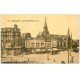 carte postale ancienne 59 ROUBAIX. La Grand Place Café Belle Vue et Hôtel de France