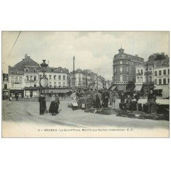 carte postale ancienne 59 ROUBAIX. Marché aux herbes médicinales Grand'Place