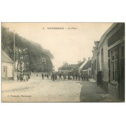 carte postale ancienne 59 TETEGHEM. La Place 1915
